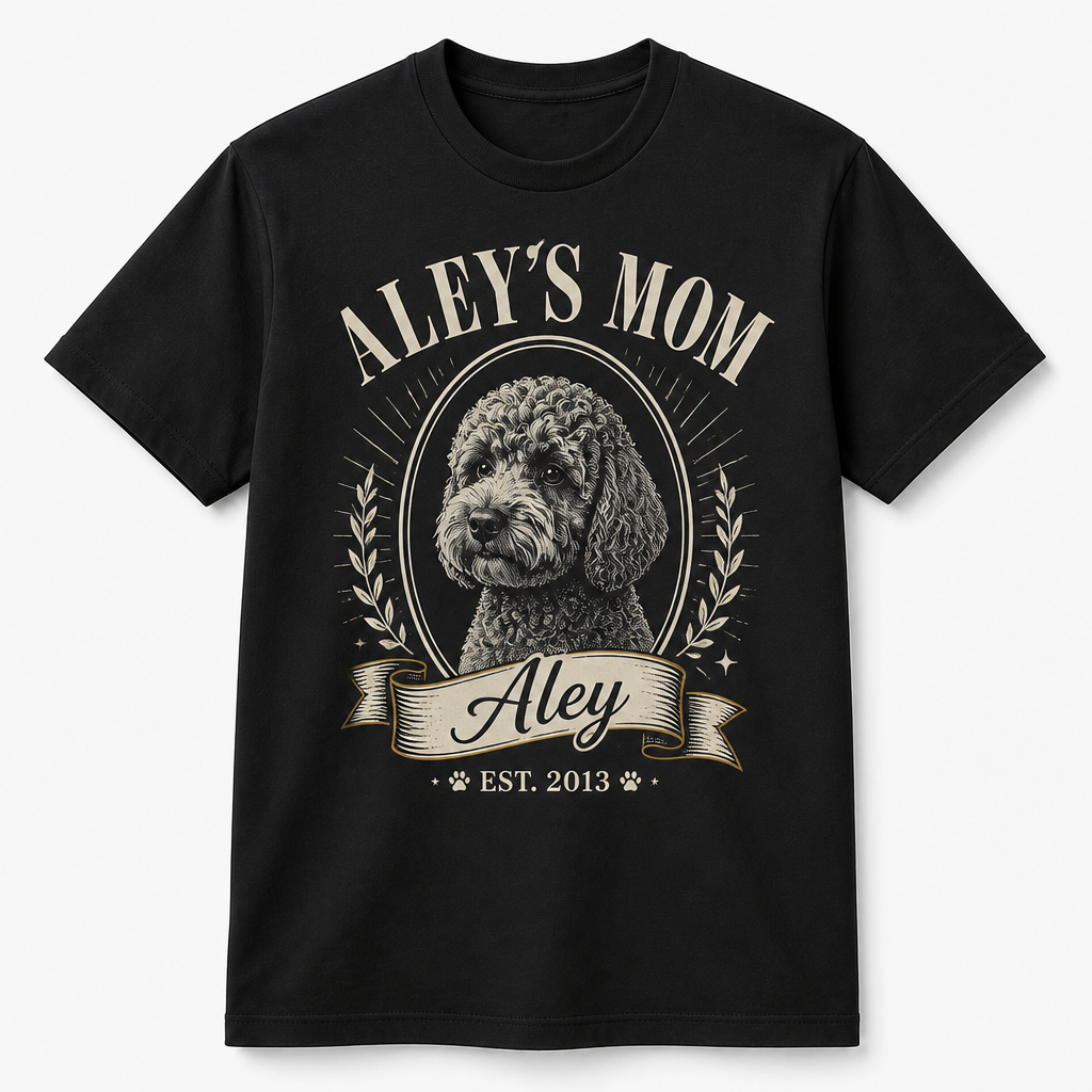 Custom Pet Parent Cameo Tee – {Pet Name}'s Mom/Dad • Est. {Year} - Personalized T-shirt 17f0f4d4-e103-43d1-aae8-742484124619.png