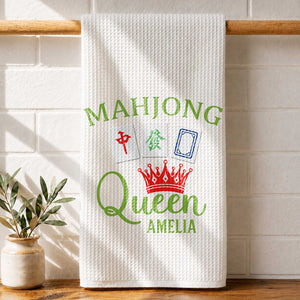 Mahjong Queen, Personalized Kitchen Towel, Gift For Mahjong Lovers 17fd4806-be54-4484-82b5-17982e3b6962-banner-1.jpg
