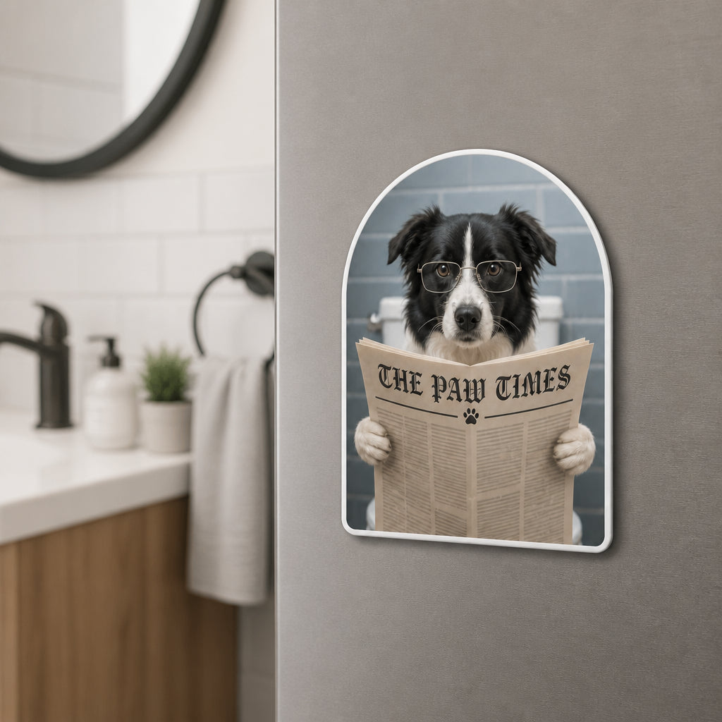 Bathroom Reader Pet Magnet – The Paw Times Custom Portrait - Personalized Custom Shape Fridge Magnet 17ffb828-1bfa-4bf1-b5b7-47b063ee3357.jpg