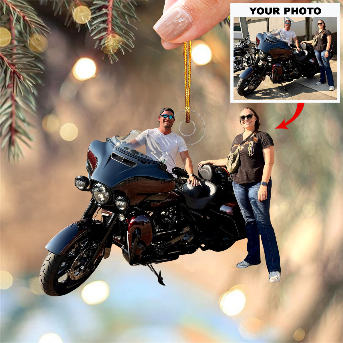 You And Me Couple Ornament - Personalized Photo Mica Ornament - Christmas Gift For Couple, Wife, Husband, Boyfriend, Girlfriend