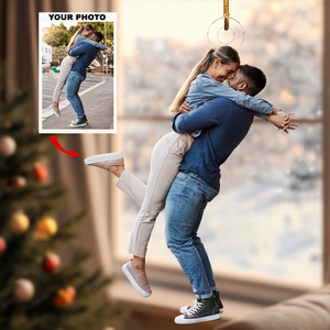 You And Me Couple Ornament - Personalized Photo Mica Ornament - Christmas Gift For Couple, Wife, Husband, Boyfriend, Girlfriend