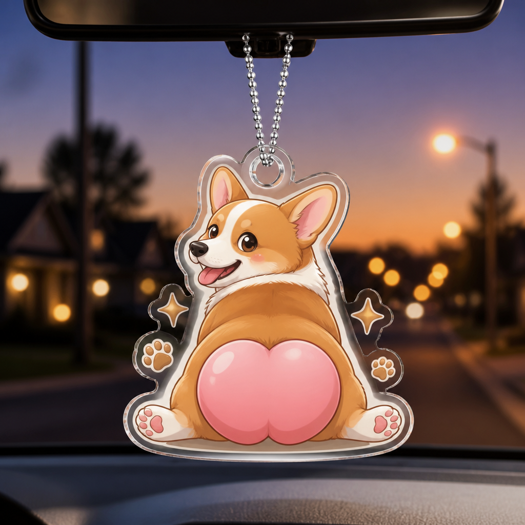 Cheeky Corgi Butt Acrylic Keychain - Acrylic Keychain 1853f214-3d0a-40b6-97b1-c81d447807aa.png