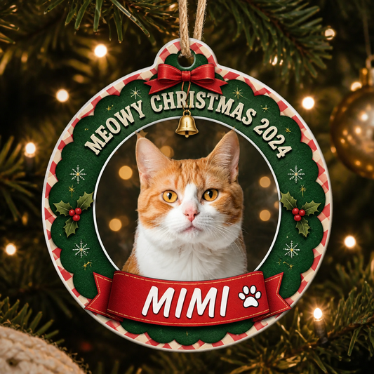 Meowy Christmas Cat Photo Ornament — Custom Name - Personalized Ornament 186d2498-dbd7-4349-8fad-dcc985861c5f.png