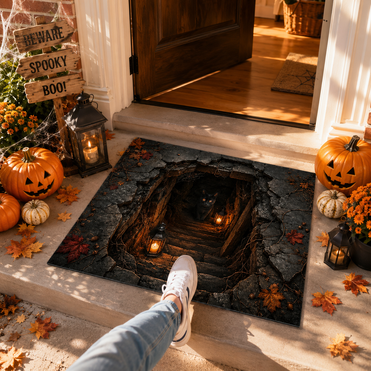 Optical Illusion Halloween Doormat, Spooky Black Cat Welcome Mat 1875a177-a105-40b2-a6d3-74bb0c2dba15-36e783b5-9ac7-4041-a2b4-40ca2f50501e.png