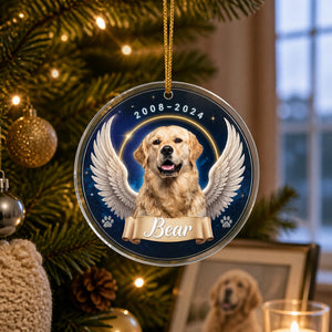 Angel Wings Pet Memorial Photo Ornament - Personalized Transparent Acrylic Ornament 188fcb37-5018-4a28-a976-774d1d3c58b6.jpg