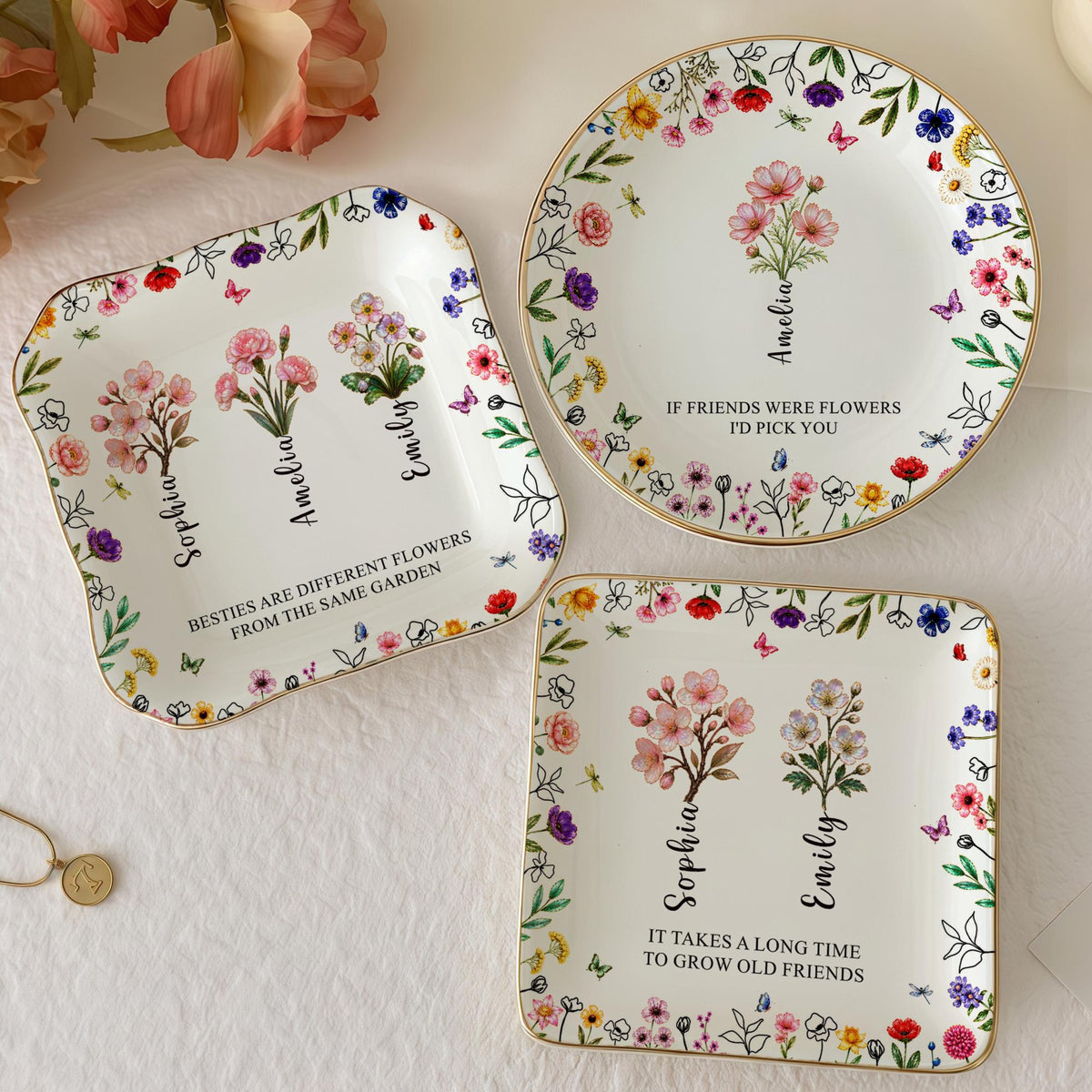 Personalized It Takes A Long Time To Grow An Old Friend Bestie Mother Of Pearl Jewelry Dish, Custom Best Friend Ring Dish, Birth Flower Dish 18a7a775-1aa7-4e14-b2a9-4213890d3164-8.jpg