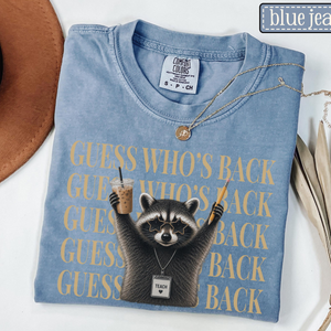 Teacher Back To School Shirt • Comfort Colors Funny Raccoon Guess Who's Back Teacher Tshirt • Sarcastic Teacher First Day Of School Gifts 18bfee05-ce3d-469d-81f5-7fbbf82f1698-5.png