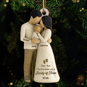 2D Flat Printed First Christmas As Family Of Three Mom Dad & Baby - Personalized Wooden Ornament 18ce18da-ab07-4413-95ae-01363b2bbd0f-t-i-xu-ng.webp