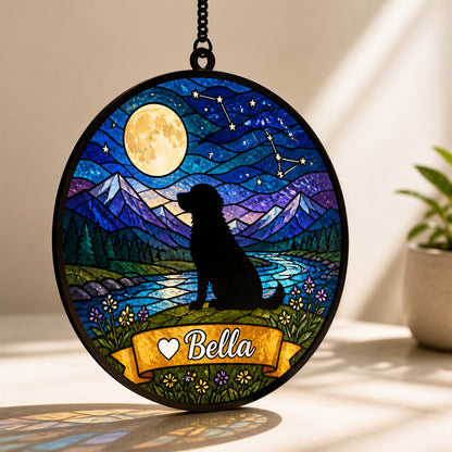 Twilight Mountains Personalized Dog Suncatcher - Personalized Suncatcher Stained Glass 18f2685d-32f7-4300-9199-1dd0c7e0f6d6.jpg