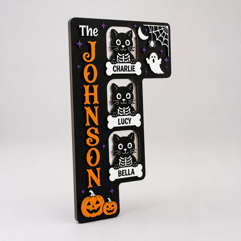 Halloween Skeleton Cats Corner Wood Acrylic Sign – Personalized Family & Pet Names - Personalized Wood Acrylic Sign 1904d19a-9301-4ad4-a2c7-93a681fe0bf7.jpg