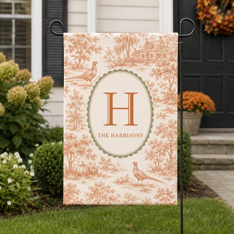Personalized Fall Garden Flag, Custom Family Name Monogram, Autumn Toile Porch Decor 190e04a9-55a1-41f2-ab31-63c28b7e8e51-bvbbv-4-.jpg