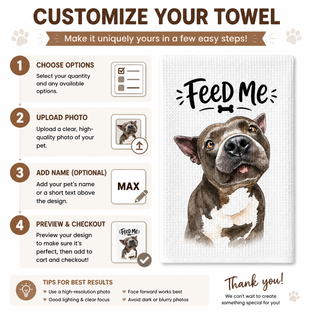 Custom Pet Portrait Kitchen Towel – Feed Me / Bone Appétit - Personalized Kitchen Towel 19391d8d-6192-4d28-991e-aa1f7127a04a.jpg