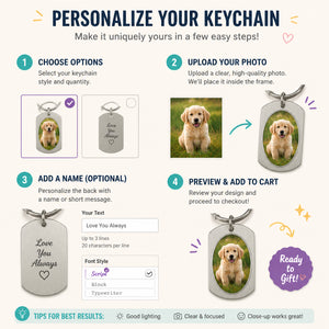 Pet Memorial Photo Keychain – Once by my side - Personalized Color Printed Stainless Steel Keychain 19477768-493b-4217-8e45-b682599137b9.jpg