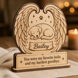 Pet Memorial Winged Dog Name Plaque – Wooden Standing Sign - Personalized Wooden custom shape Standing 2 layer (5mm) 1953af09-3eb4-45f9-bcf9-d8c96d851a2b.jpg
