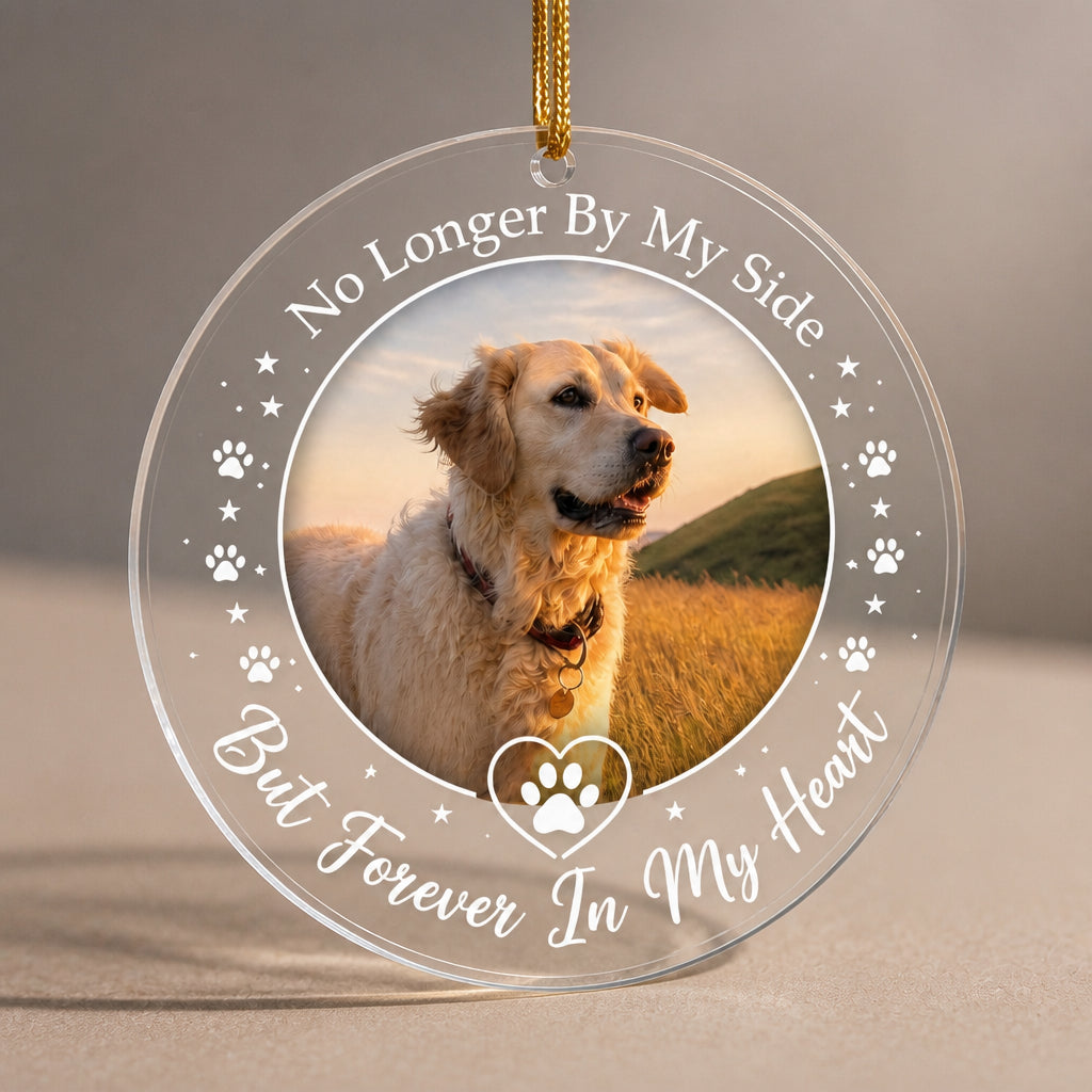 Pet Memorial Photo Ornament - Forever In My Heart - Personalized Transparent Acrylic Ornament 19549e69-3348-4617-96b2-426287c93afe.jpg