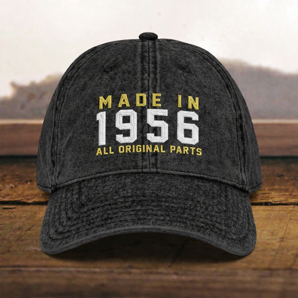 70th Birthday Gift, Vintage Embroidered Hat for 70th Birthday, Born In 1956 Cap