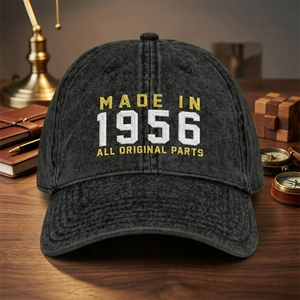 70th Birthday Gift, Vintage Embroidered Hat for 70th Birthday, Born In 1956 Cap