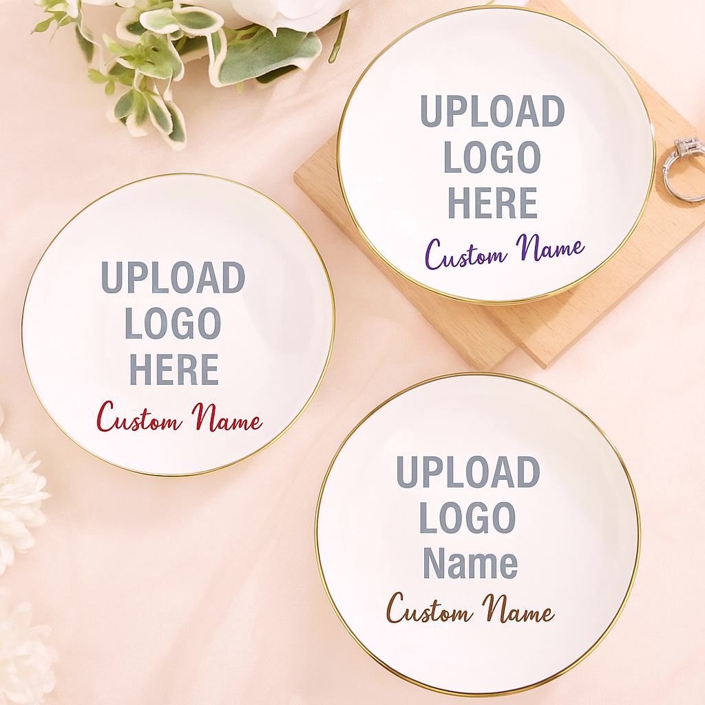 Personalized Name W/ College logo Ring Dish, University Jewelry Dish,College Trinket Jewelry Dish,Class of 2025,Custom Graduation Gift