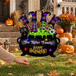 Personalized Halloween Yard Sign, Custom Family Name Witch Cauldron Outdoor Decor, Witch Legs Garden Stake, Halloween Lawn Decoration Gift 195e1991-19c3-443f-9649-7658585239a8-__web6.webp