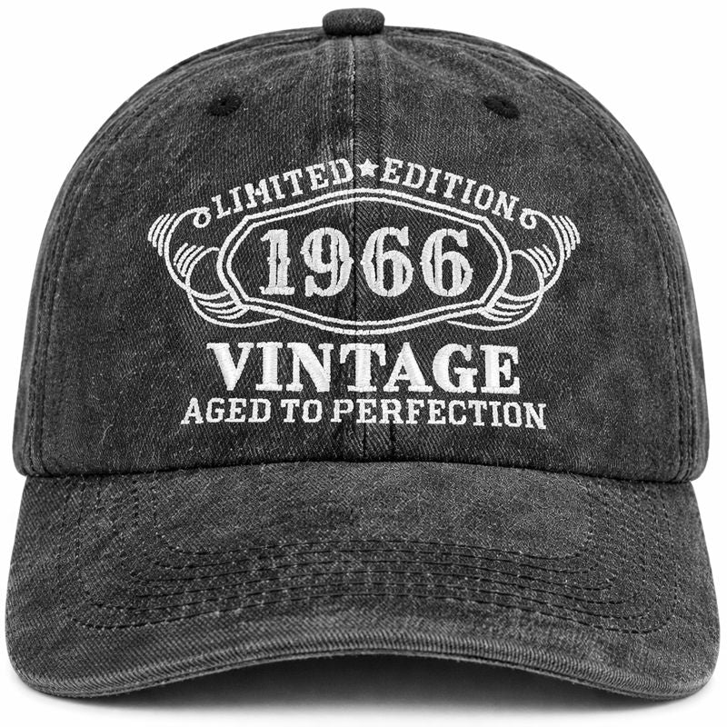 Limited Edition 60th Birthday Gifts for Men Women, Vintage 1966 Year Old Born In 1966 Cap Gifts Baseball Cap Hats for Him