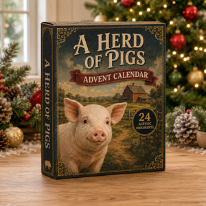 Herd Of Pigs Advent Calendar 2026 - 24-Day Festive Countdown, Acrylic Charms Blind Box - Gift For Farm Lovers 19678bc7-756a-42b3-a428-90bbf76fcafd-pig-box.png