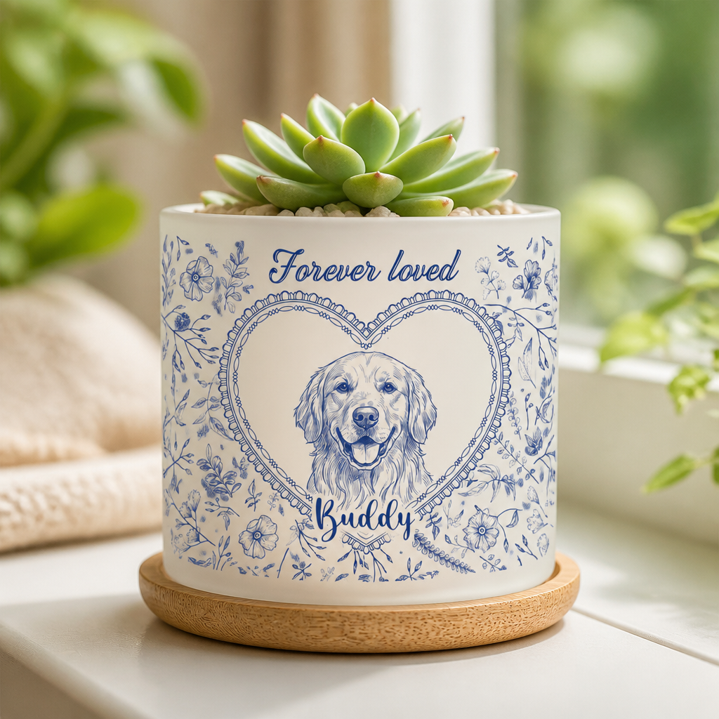 Forever Loved Pet Portrait Planter – Blue Floral Memorial - Personalized Mini Glass Plant Pot 197a33d2-1e6b-4113-8a4f-d285bfd31e67.png