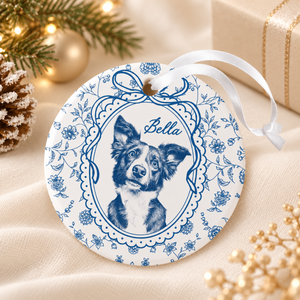 Custom Pet Portrait Ornament: Floral Dog Photo Christmas Ornament 2026, Pet Photo Christmas Decor, Dog Mom Gift, Dog Memorial Gift 197c694f-43e4-4f1e-a214-046702ddcb96-gfgfg-2-.png