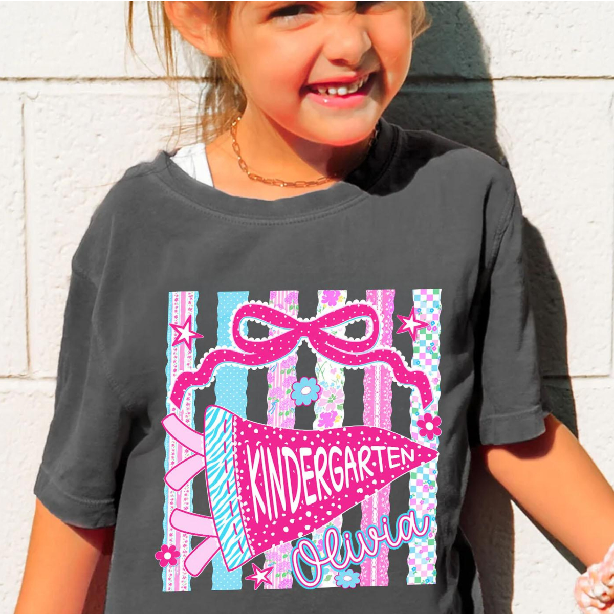 Custom Girl Name Shirt, Preppy Coquette Bow Shirt, First Day of School Gift, Preschool Kindergarten T-Shirt, Back To School Toddler Tee 19b93c18-febb-4d8a-b753-d154a96133f2-7.png
