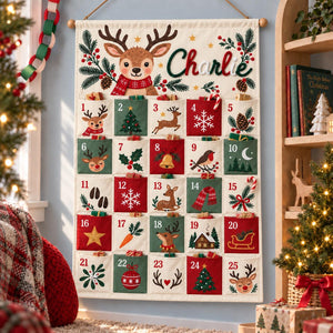 Personalized Reindeer Advent Calendar, Christmas Countdown Calendar with 25 Pockets, Custom Name Fabric Wall Hanging, Holiday Gifts for Kids 19d69d32-0228-4983-951a-e661833d229f-il_1588xN.8565153578_agpu.jpg