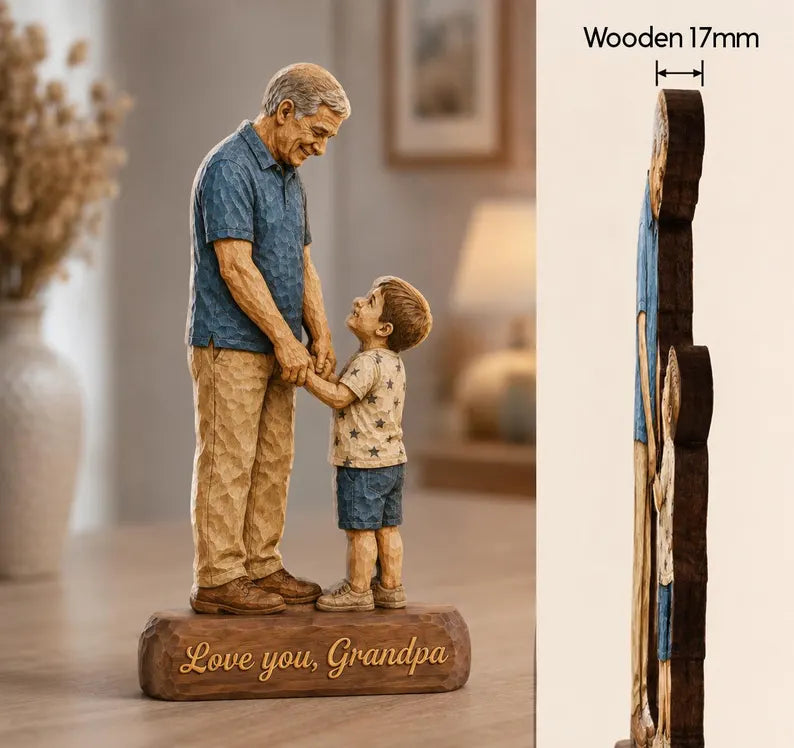 Custom Portrait Wooden Sign, Family Sculpture, Personalized Couple Photo Wooden Plaque, 2D Sculpture Photo to Figure, Figurine from Photo 19f1a610-daa8-4854-a0fd-46aab717caf4-FDG-14-.webp