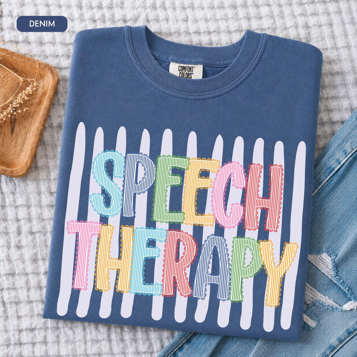 Speech Therapy Shirt: Faux Seersucker Lace SLP SLPA Shirt, Stripe Sped Teacher Shirt, Speech Language Pathologist Tee, Back To School Gift 19f3f50e-a752-4bc1-908c-ca0c629a7a50-2.jpg