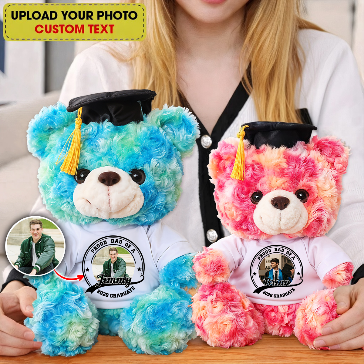 Congrats Graduation So Proud - Personalized Teddy Bear 1_0018f819-1af2-43e5-98d1-87d17d8c88ec.png