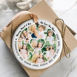 Mom, You Are The Piece That Makes Difference - Personalized Ornament - Gift For Mother