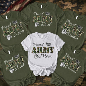 Proud Army Family of - Personalized T-Shirt