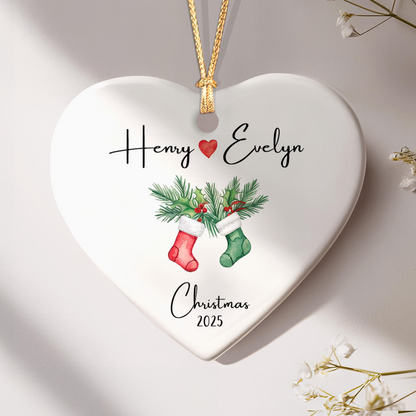 Personalized Couple Christmas Ornament 2025, Couple Ornament, Together Ornament, New Couple Keepsake, Christmas Gift For Couple