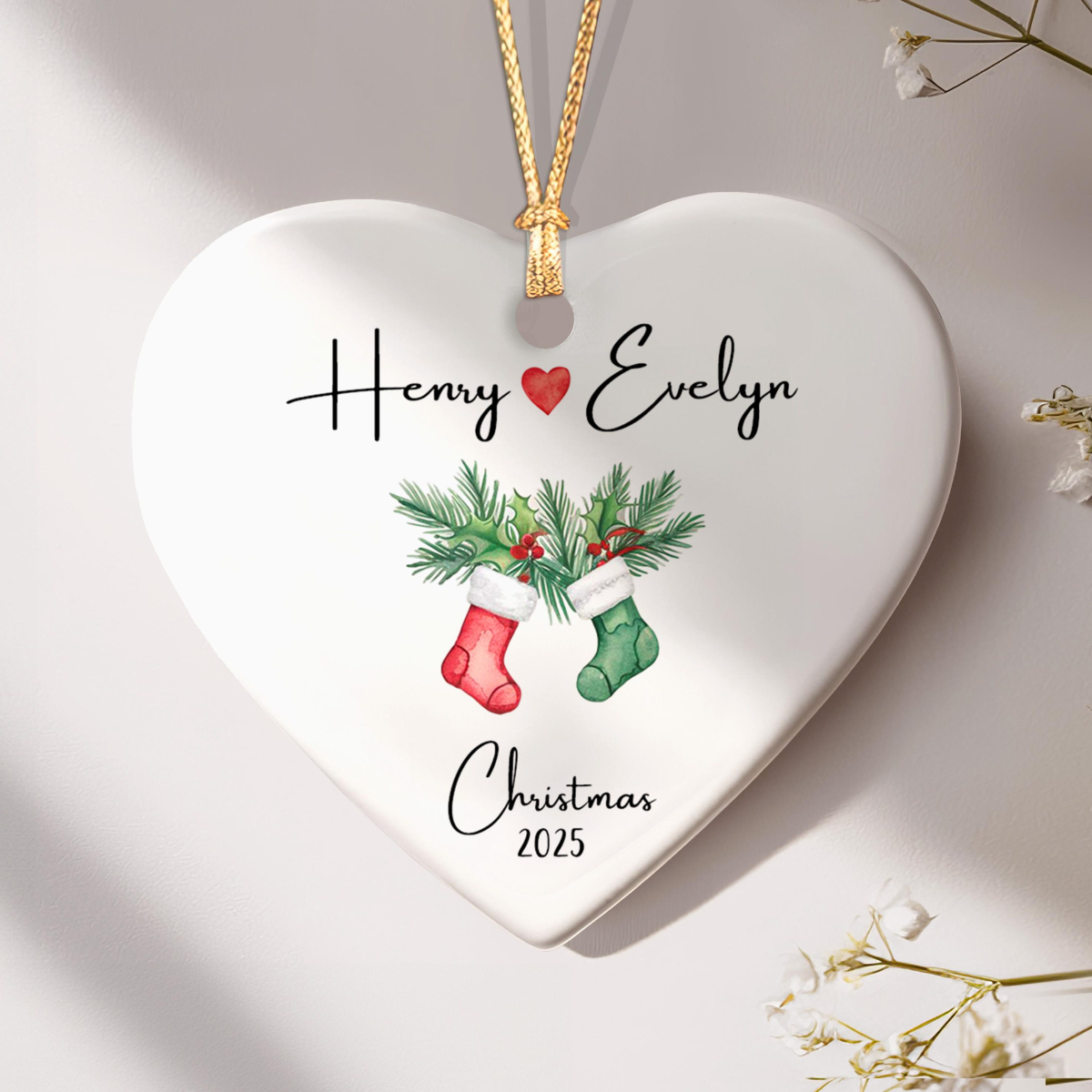 Personalized Couple Christmas Ornament 2025, Couple Ornament, Together Ornament, New Couple Keepsake, Christmas Gift For Couple