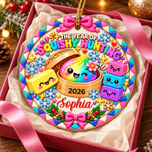 The Year of Squishy Hunting - Personalized Ceramic Ornament - Christmas Gift for Daughter, Granddaughter, Children