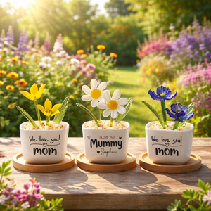 Handmade Glass Flower Pots, Mini Glass Plants, Mother's Day Gift, Housewarming Gift, Potted Plant Enthusiasts, Thank You Gift