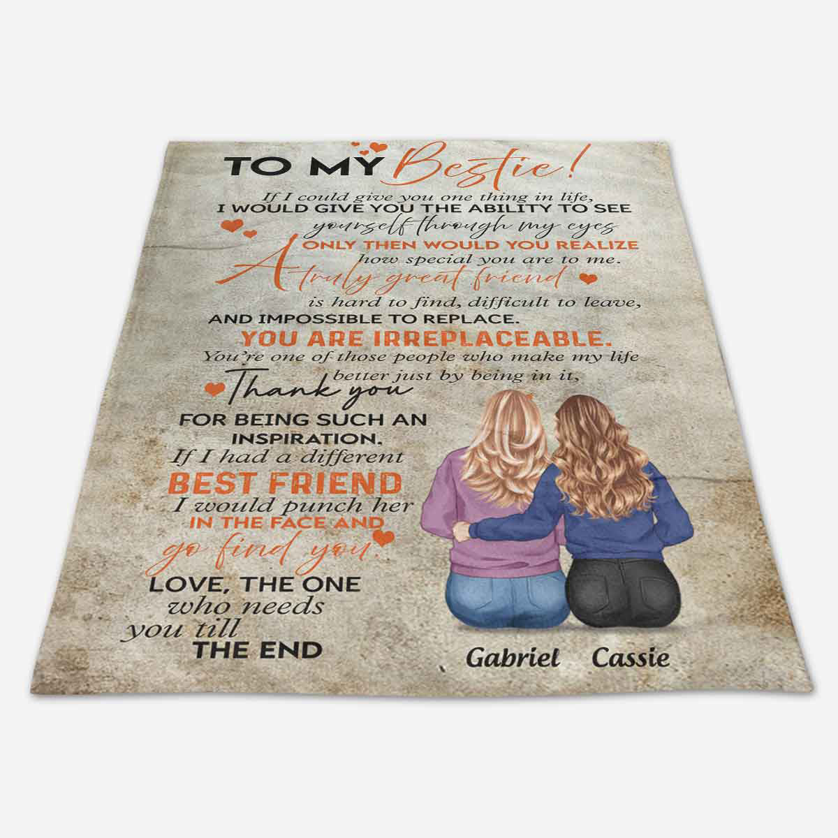 To My Bestie - Personalized Blanket - Gift For Besties, Friends, Sister Blanket - Gift For Bestie
