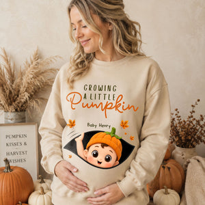 Baby Pumpkin - Personalized Shirt - Fall Season Gift For Wife, Daughter - Pregnancy Announcement