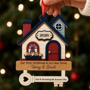 My 1st Christmas In New Home - Wood Ornament - Personalized Christmas Gifts