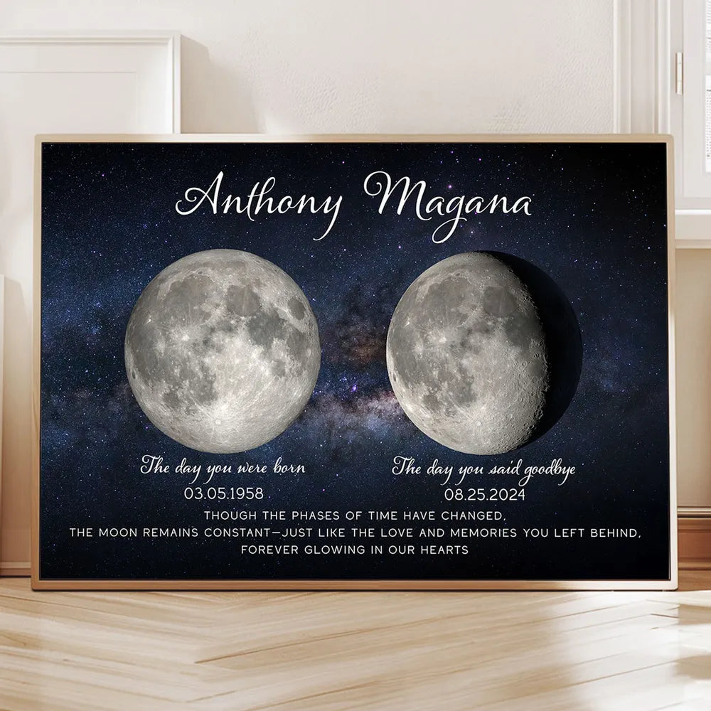 The Love And Memories You Left Behind Galaxy Background - Personalized Canvas - Memorial Gift, Condolence Gift For Your Loved One