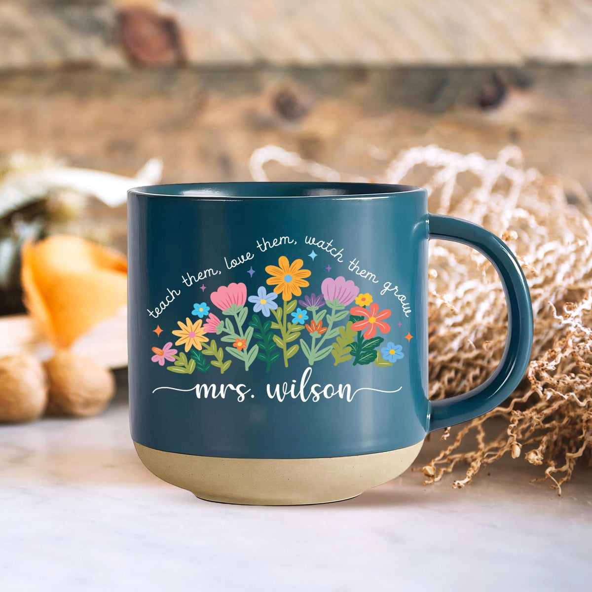 Custom Teacher Thank You Gift Mug, Teach Them Love Them Watch Them Grow, Teacher Appreciation Gift, Back To School Gift, End of Term Gift
