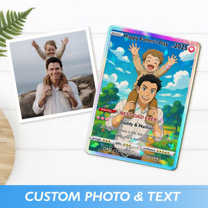 Father's Day Gift for Dad, Custom Father's Day Card, Personalized Gamer Dad Gift, Keepsake Card, Father's Day Or Birthday Gift For Dad