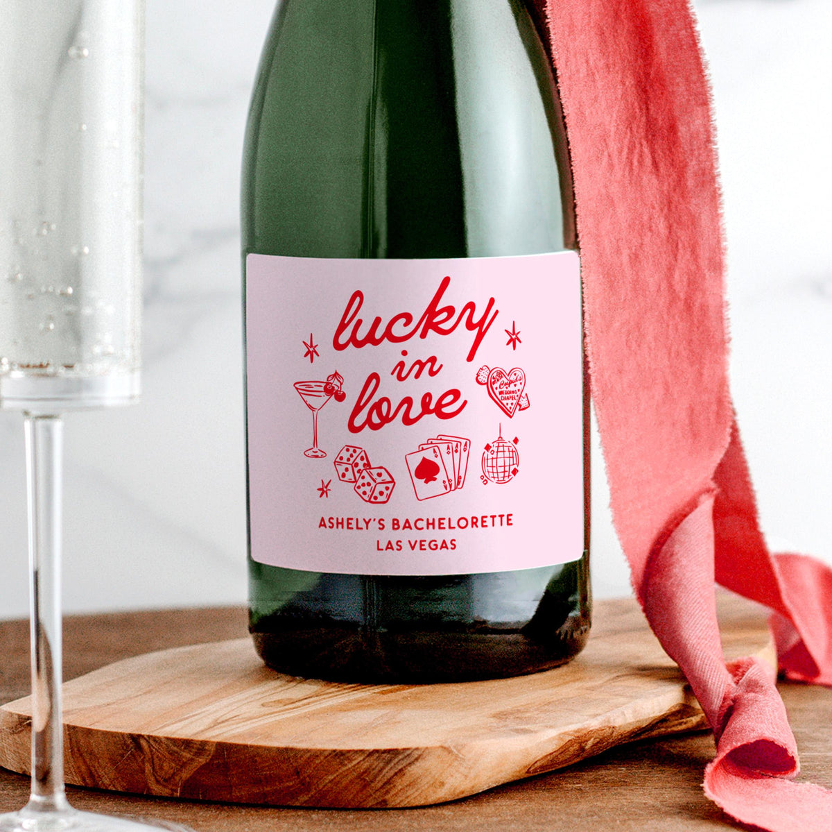 Lucky in Love Bachelorette Party Favors, Las Vegas Bachelorette Liquor Labels, Feeling Lucky Champagne Labels, Bachelorette Shot Labels