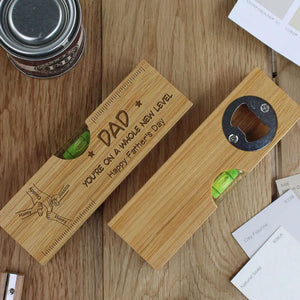 Dad Papa You're On A Whole New Level - Personalized Bottle Opener - Gift For Dad, Father's Day, Birthday Gift