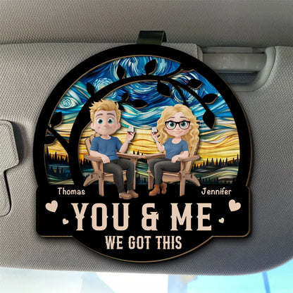You And Me Got This - Personalized Car Visor Clip - Valentine's Day Gift For Couple