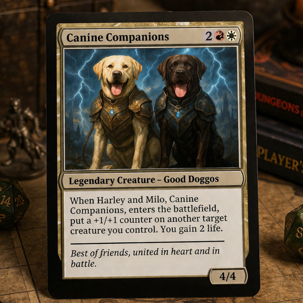Personalised MTG Card, Pet mtg card, Dog mtg card, MTG gift, Fantasy Pet Custom Card, cat mtg