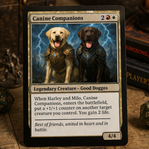 Personalised MTG Card, Pet mtg card, Dog mtg card, MTG gift, Fantasy Pet Custom Card, cat mtg