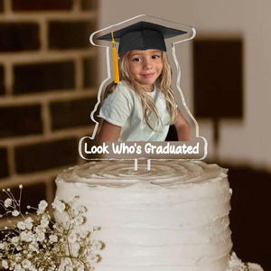 Personalized Childhood Photo Acrylic Cake Topper, Graduation Party Decoration, Custom Photo Cake Topper, Graduated 2026, Class Of 2026 Gift